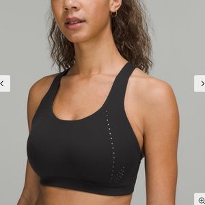 New Lululemon AirSupport Bra High Support 34DDD 34 DDD Black Adjustable NWT